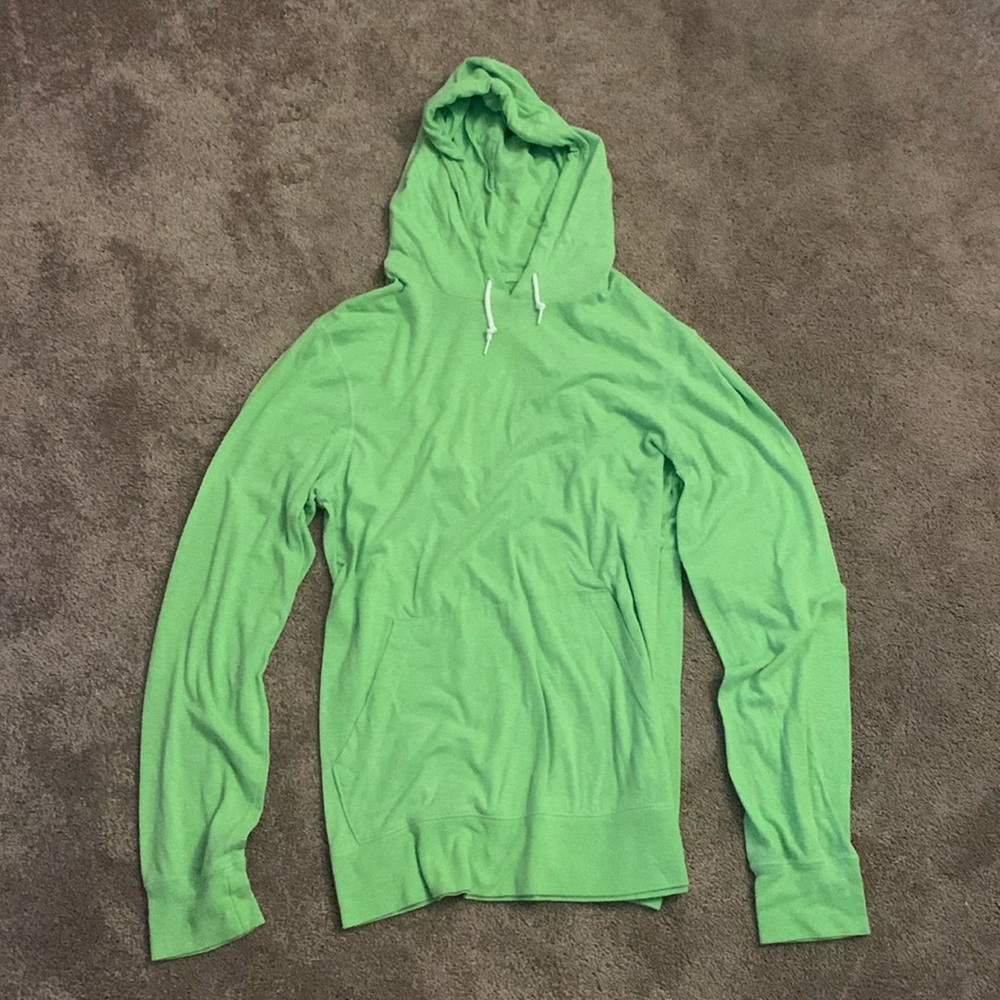 Vurt Pullover Men’s Size Large Solid Color Lime Green Long Sleeve Hoodie
